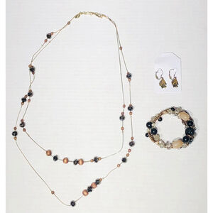 Beaded Necklace Bracelet Earrings Set Custom Made